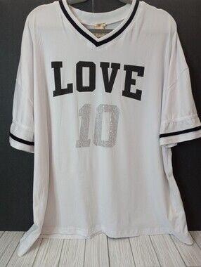 NYC Love Rhinestone #10 Sporty Varsity Tee